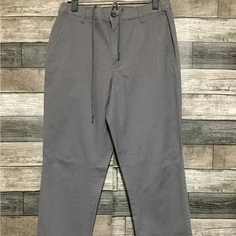 Amazon Essentials Slim Fit Chino Joggers Men’s M Gray (Inseam 28) Drawstring